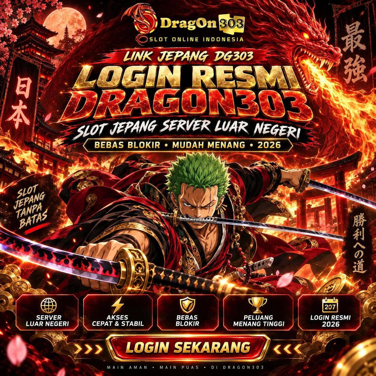 LINK JEPANG DG303 : Daftar Resmi Dragon303 Slot Jepang Server Luar Negeri Bebas Blokir Mudah Gacor 2026